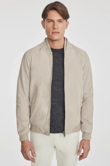 Men’s Suede Bomber Jacket