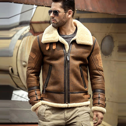 Men’s Leather Winter Jacket