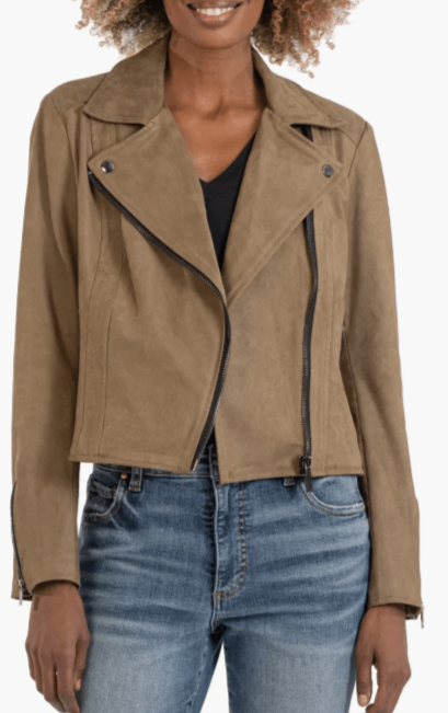 Women’s Soft Suede Motorcycle Jacket