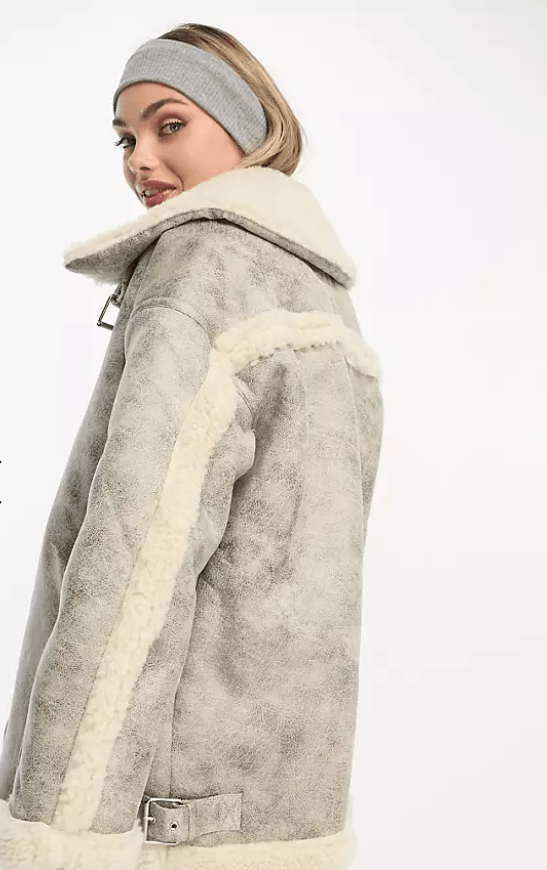 Vintage Style Shearling Jacket