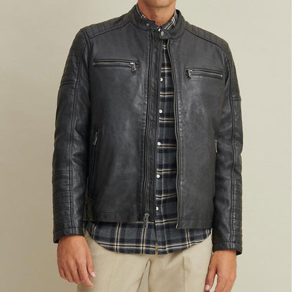 Genuine Leather Moto Jacket