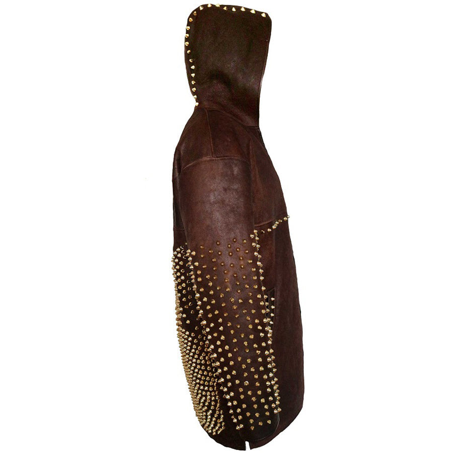 Studded Leather Coat for Men