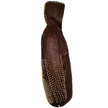 Studded Leather Coat for Men