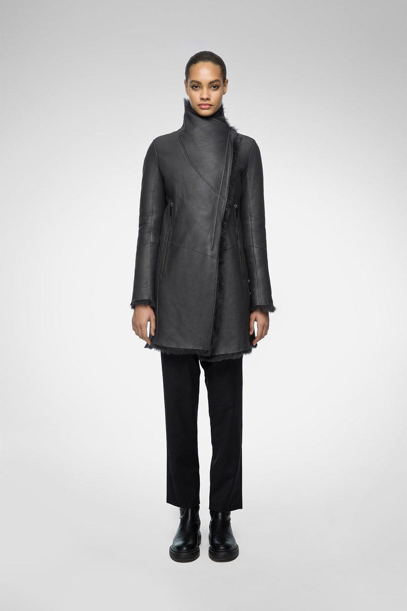 Onyx Luxe Shearling Coat