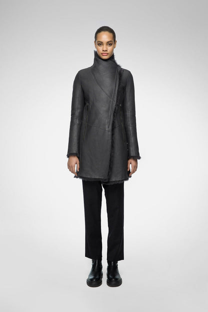 Onyx Luxe Shearling Coat