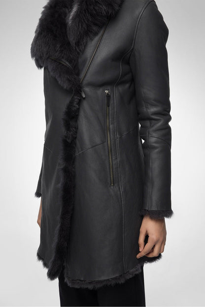 Onyx Luxe Shearling Coat