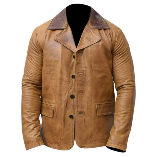 Men's Vintage Red Dead Blazer Arthur Brown Redemption Leather Jacket