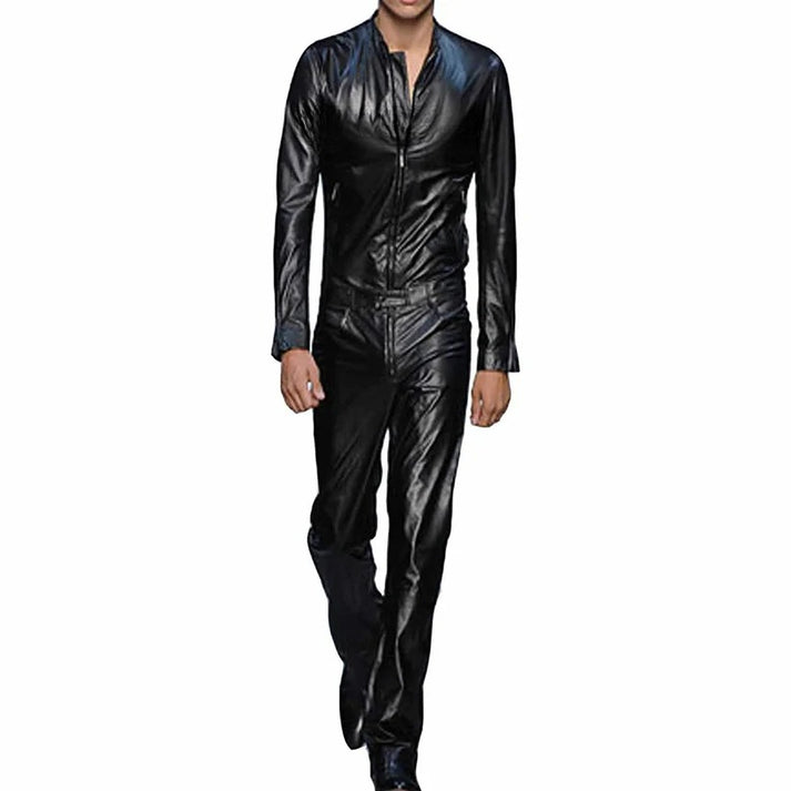 Men’s Lambskin Leather Jumpsuit