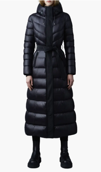 Black Hooded Winter Coat Women