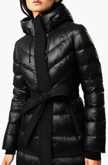 Black Hooded Winter Coat Women