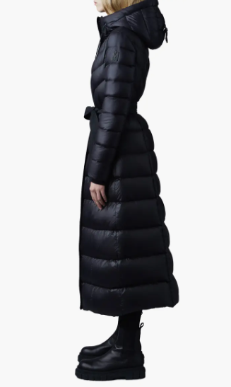 Black Hooded Winter Coat Women