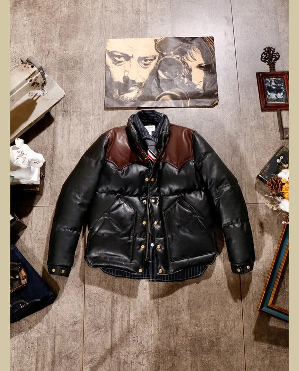Warm Black Designer Puffer Jacket