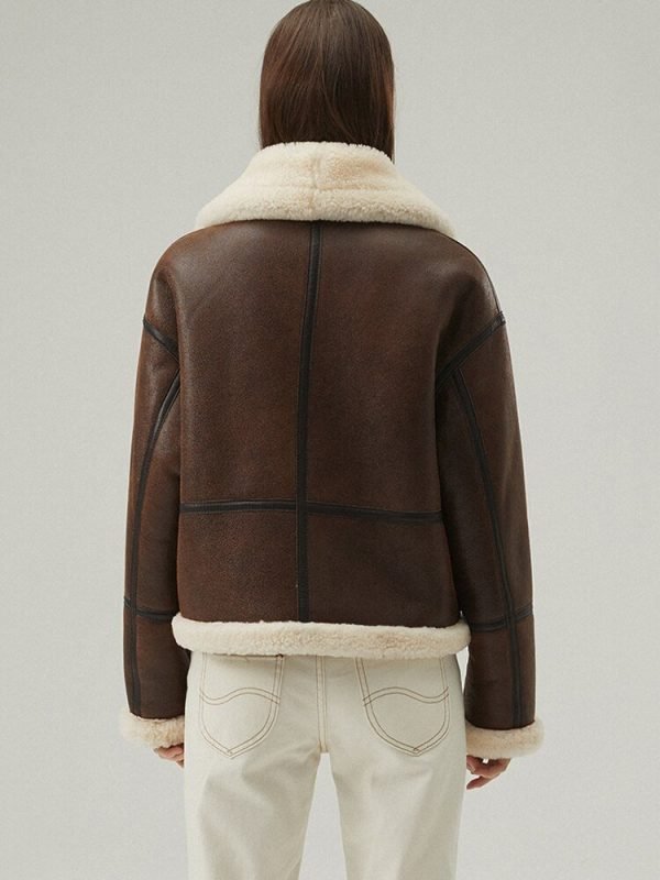 Dark Brown Leather Jacket for Women