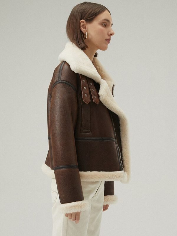 Dark Brown Leather Jacket for Women