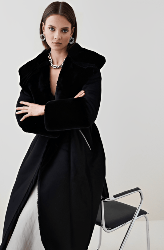 Real Suede Winter Coat With Fur