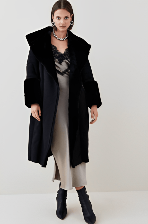 Real Suede Winter Coat With Fur