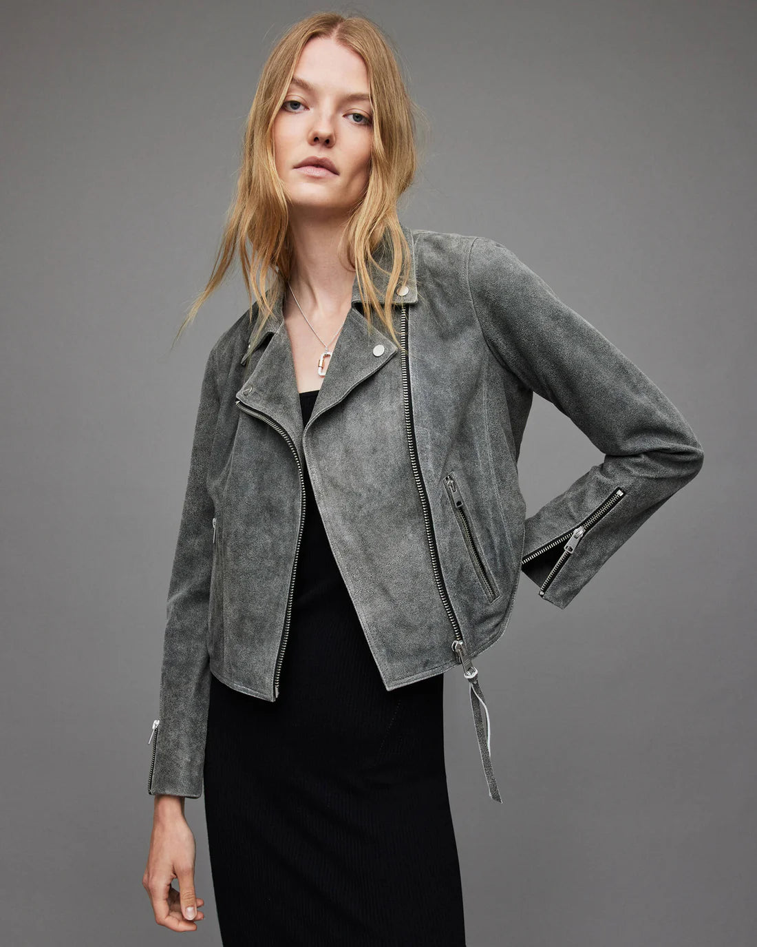Suede Moto Jacket Women