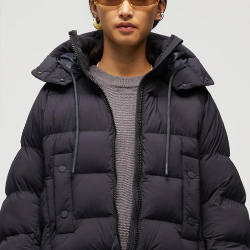 Warm black jacket for women