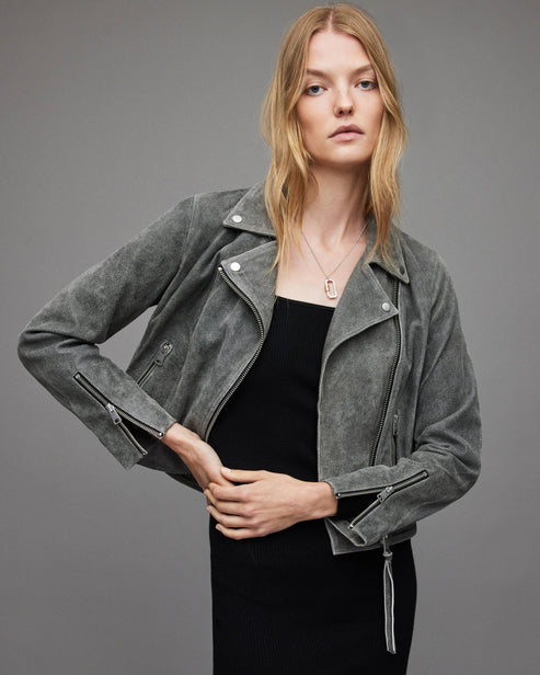Suede Moto Jacket Women