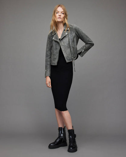 Suede Moto Jacket Women
