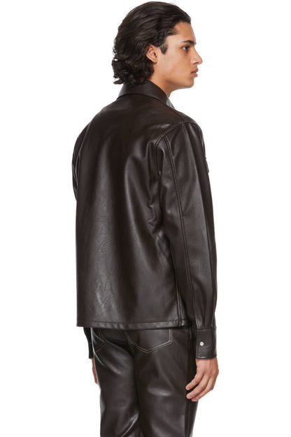 Men’s Trucker Leather Shirt