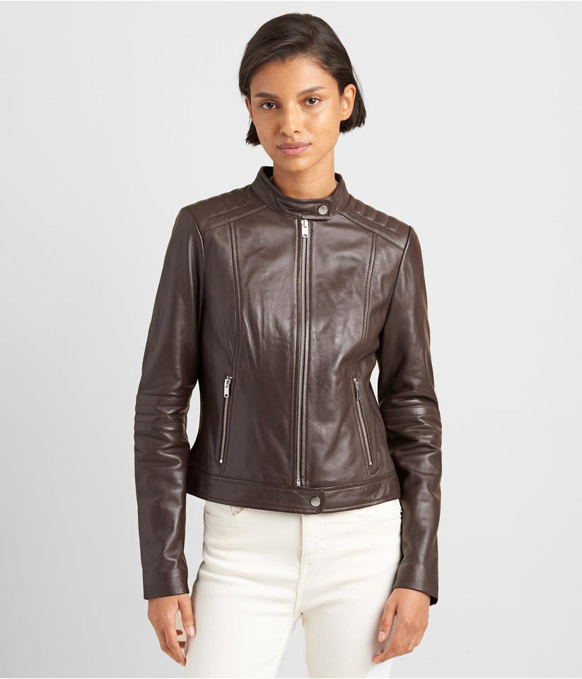 Chocolate Brown Leather Jacket