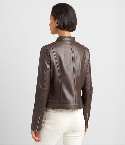 Chocolate Brown Leather Jacket