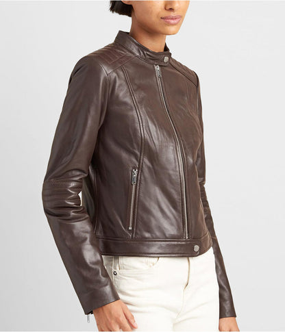 Chocolate Brown Leather Jacket