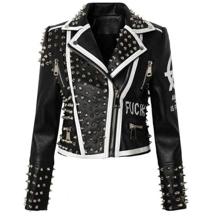 Black Leather Motorcycle Jacket Women
