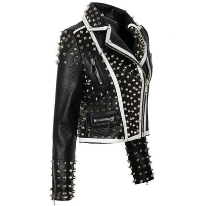 Black Leather Motorcycle Jacket Women