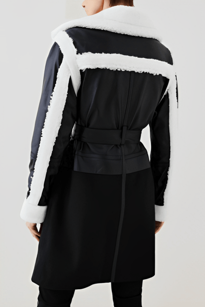 Shearling-lined Leather Coat