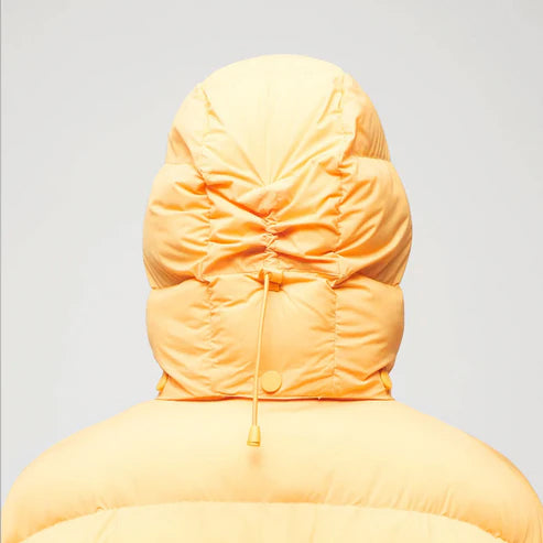 Flared puffer coat women