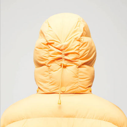Flared puffer coat women