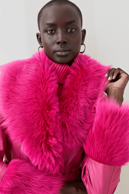 Shearling-Lined Leather Coat