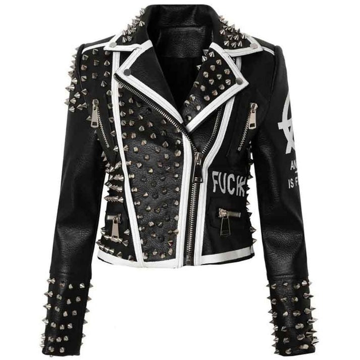 Edgy Studded Moto Jacket