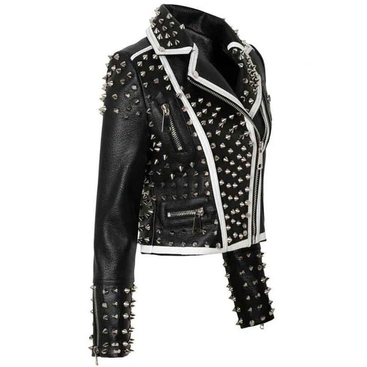 Edgy Studded Moto Jacket