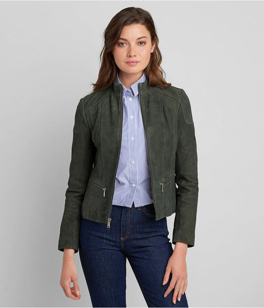 Women’s Earthy Tone Suede Outerwear