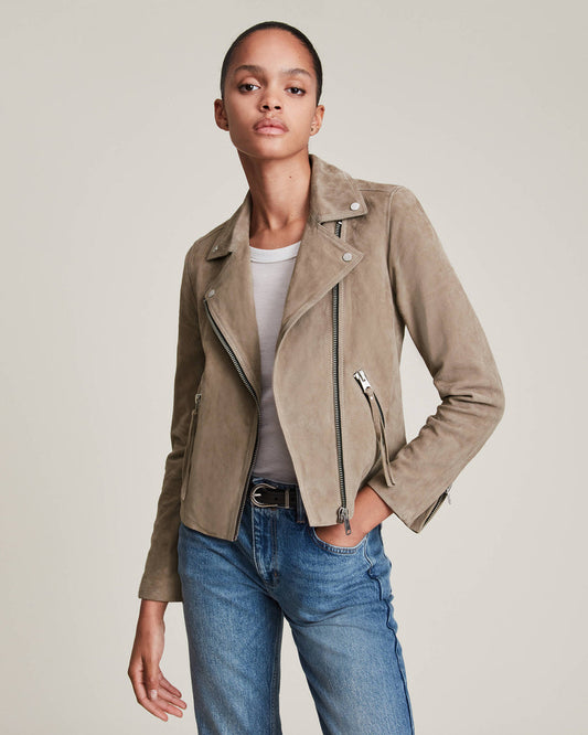 Women’s Suede Motorcycle Jacket