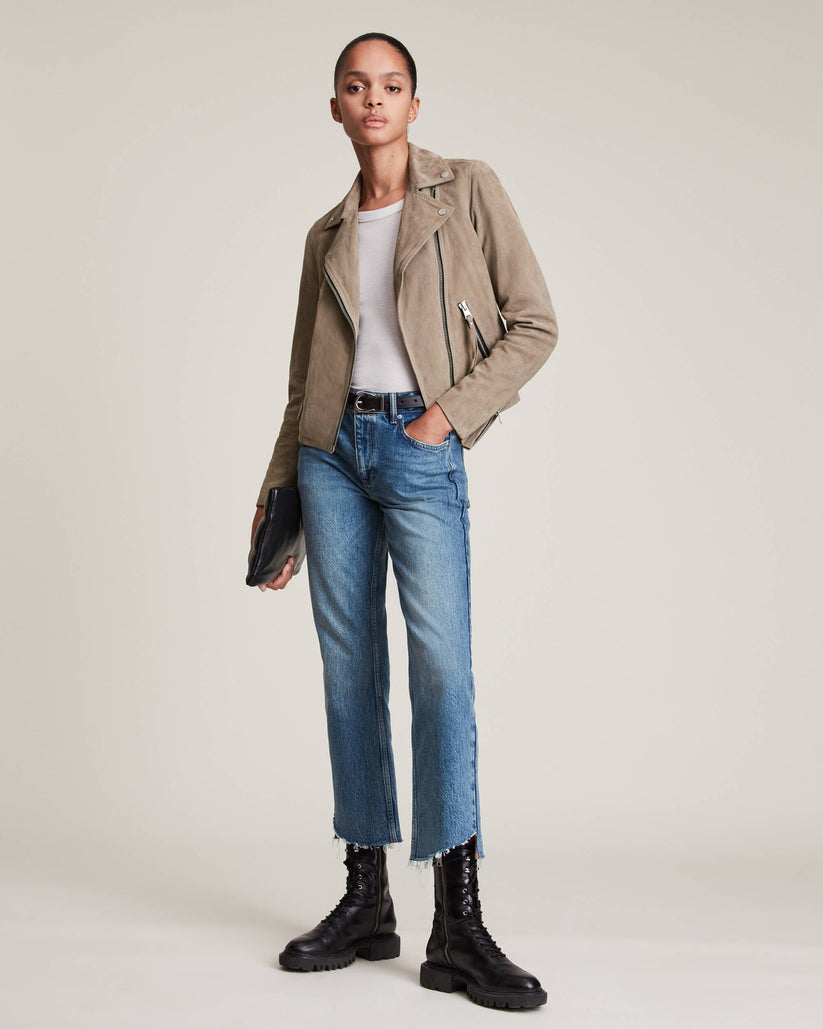 Women’s Suede Motorcycle Jacket