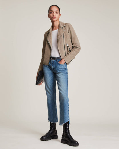 Women’s Suede Motorcycle Jacket