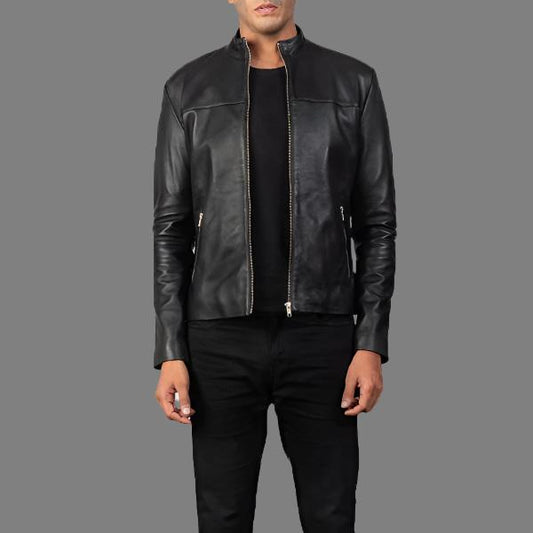 Black Leather Biker Jacket