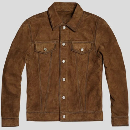 Brown Suede Moto Jacket