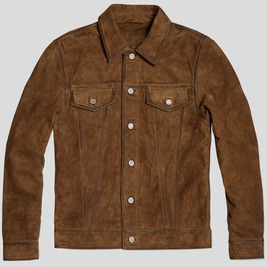 Brown Suede Moto Jacket