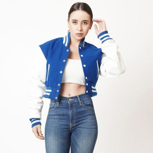 Women’s Versity Jacket With White Sleeves
