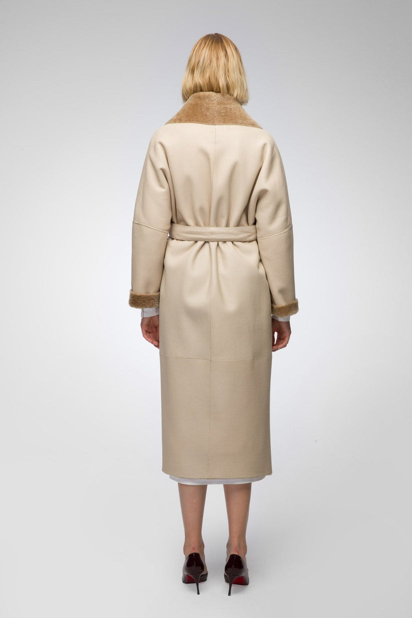Reversible Shearling Coat For Women