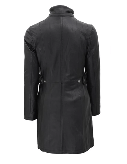 Leather Coat With Removable Hood
