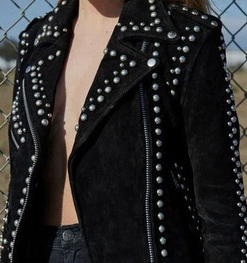 Belted Suede Leather Jacket