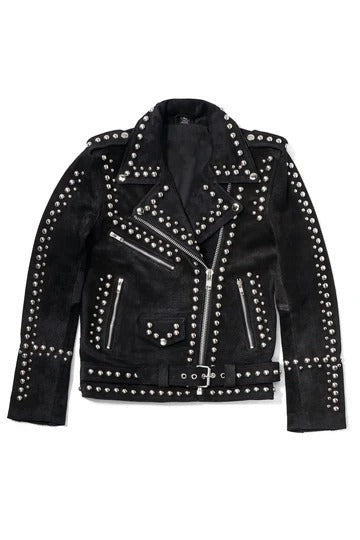 Belted Suede Leather Jacket
