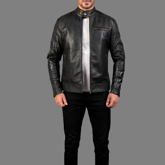 Black Leather Biker Jacket
