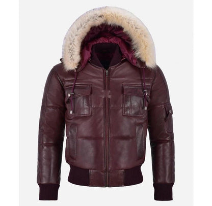 Bomber Jacket with Fur Hood